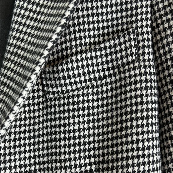 Hush UK Houndstooth Blazer Two Button Black White UK 12 US 8 Wool Blend - Picture 15 of 16